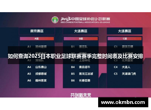 如何查询2025日本职业足球联赛赛季完整时间表及比赛安排