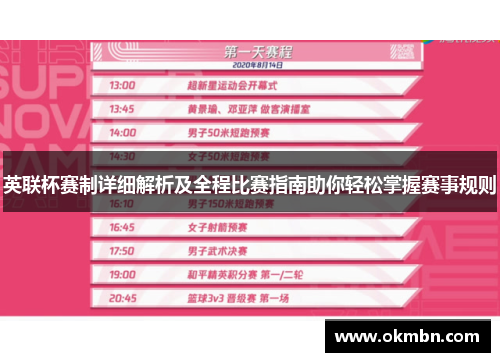 英联杯赛制详细解析及全程比赛指南助你轻松掌握赛事规则